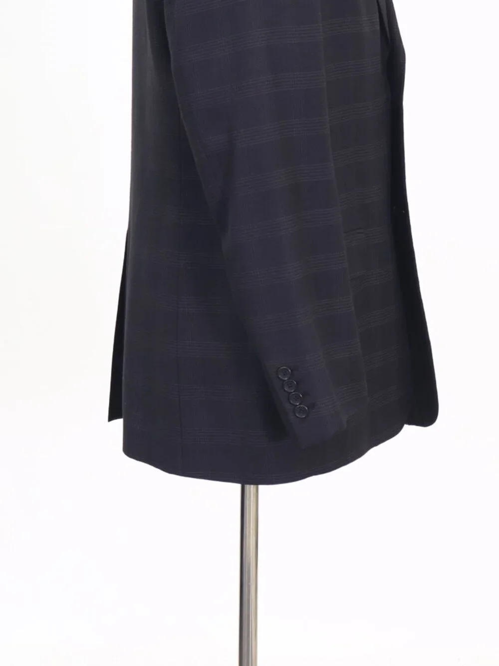 Perry Ellis 44R Gray Blazer Sport Coat Jacket 2-Button Check W876